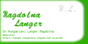 magdolna langer business card